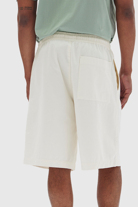 Tim Wide Cotton Short - Cream