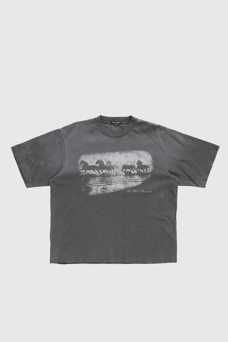 To The Beach Tee - Sun Faded Black