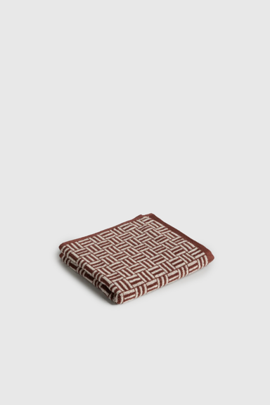 Torrens Hand Towel - Mudbrick / Crème