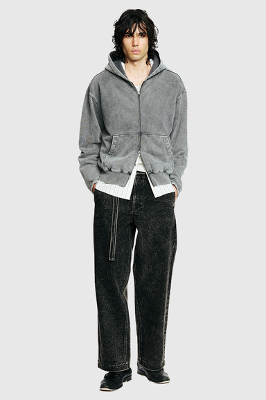 Tour Zip Hood - Black Snow