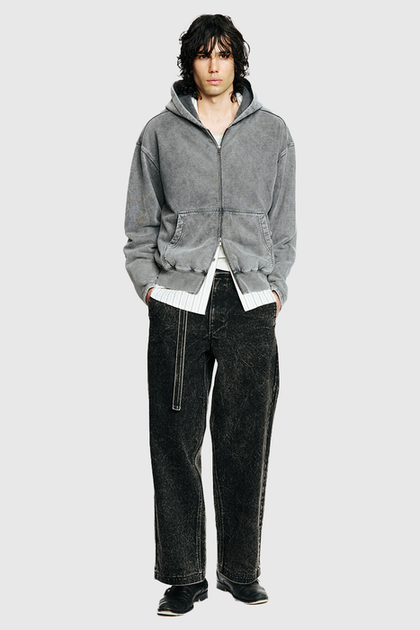 Tour Zip Hood - Black Snow