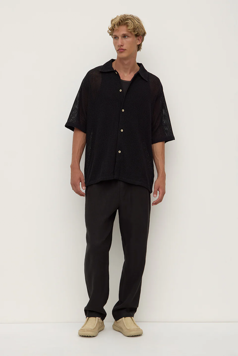 Tristan Short Sleeve Shirt - Black