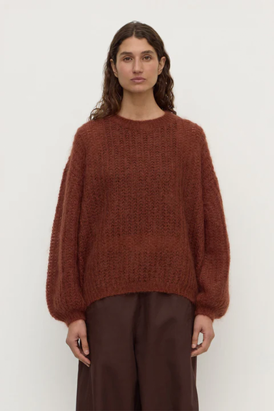Tulsa Mohair Knit - Burnt Amber