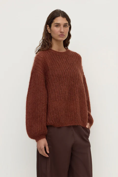Tulsa Mohair Knit - Burnt Amber