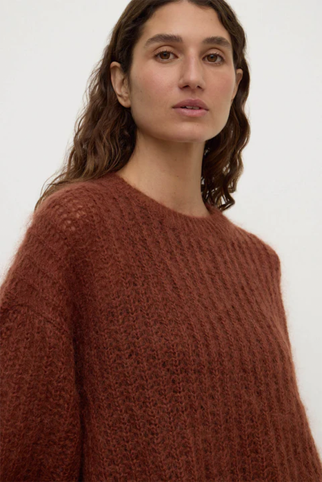 Tulsa Mohair Knit - Burnt Amber