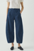 Twisted Seam Cotton Linen Denim Trousers - Indigo