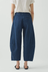 Twisted Seam Cotton Linen Denim Trousers - Indigo
