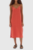 Vallory Linen Slip Dress - Papaya