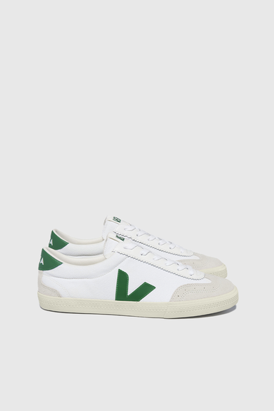 Volley Canvas - White / Emeraude