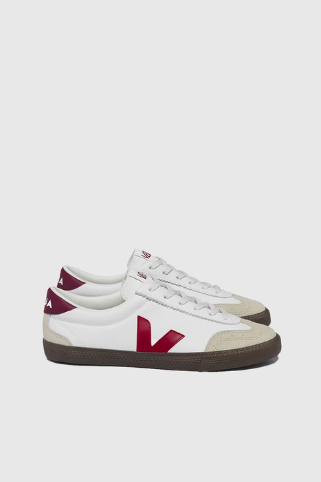 Volley Leather - White / Pekin / Bark