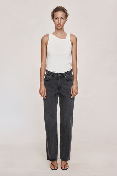 Wide Leg Jean - Faded Black