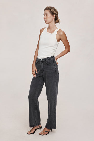 Wide Leg Jean - Faded Black