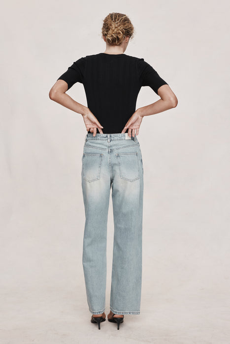 Wide Leg Jean - Faded Blue