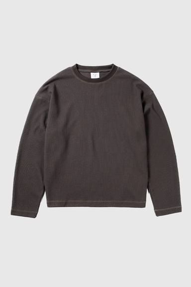 Waffle LS Tee - Mud