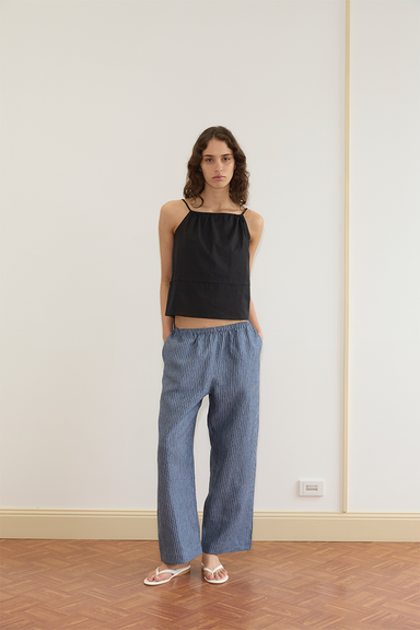 Waist Tie Top - Black