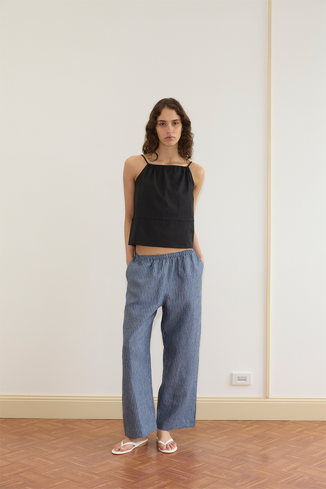 Waist Tie Top - Black