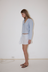 Waist Button Shirt - Lake Blue Stripe