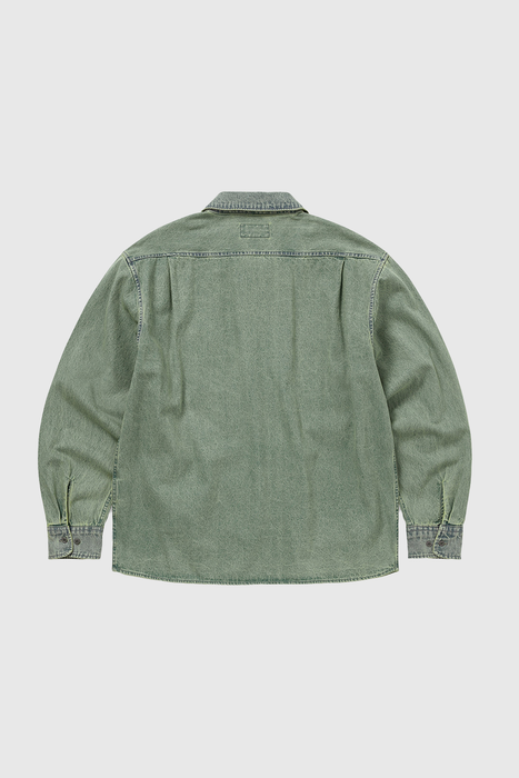 Washed Denim Zip Shirt - Tint