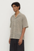 Watson Short Sleeve Shirt - Cream / Black