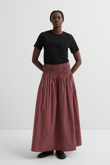 Weaver Skirt - Maroon Check