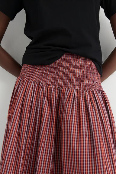 Weaver Skirt - Maroon Check