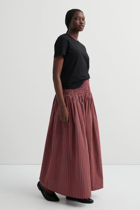 Weaver Skirt - Maroon Check