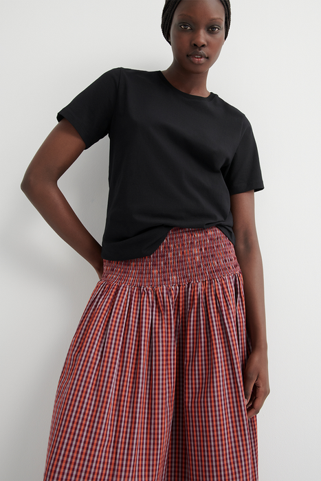 Weaver Skirt - Maroon Check