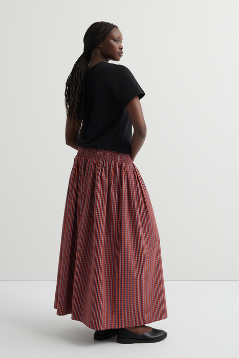 Weaver Skirt - Maroon Check