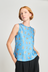 Whoo-sah Top - Blue Satin Floral