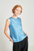Whoo-sah Top - Blue Satin Floral