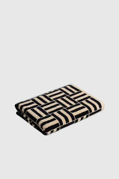 Willis Pool Towel - Sand / Noir