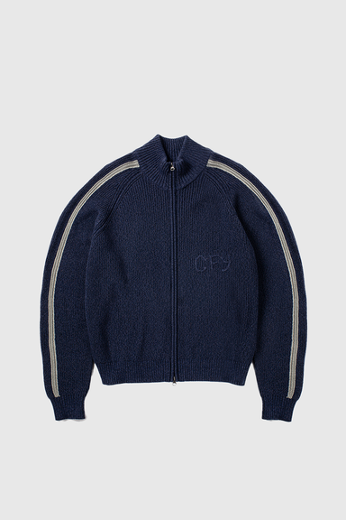 Wolfe Zip Knit - Navy