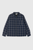 Zip-Up Insulated Flannel Shirt - Navy Shadow Plaid
