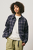 Zip-Up Insulated Flannel Shirt - Navy Shadow Plaid