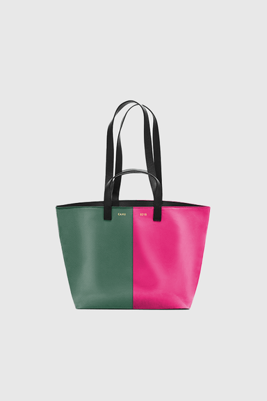 Le Pratique Bigout Leather/PVC - Pink PVC / Green Leather