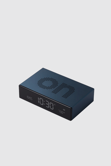Flip Premium Reversible Alarm Clock - Dark Blue