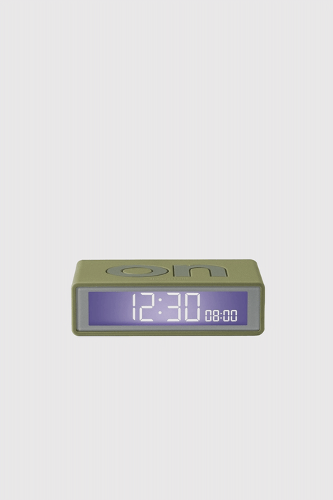 Flip+ Travel Reversible Alarm Clock - Khaki