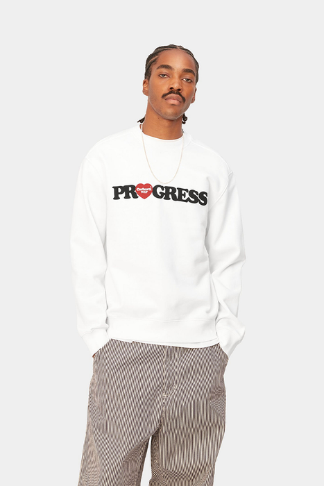 I Heart Progress Sweatshirt - White