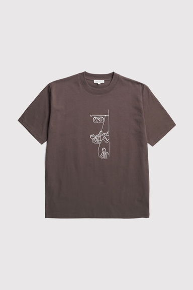 Norse x Daniel Frost Baker Ascent T-Shirt - Seal Brown