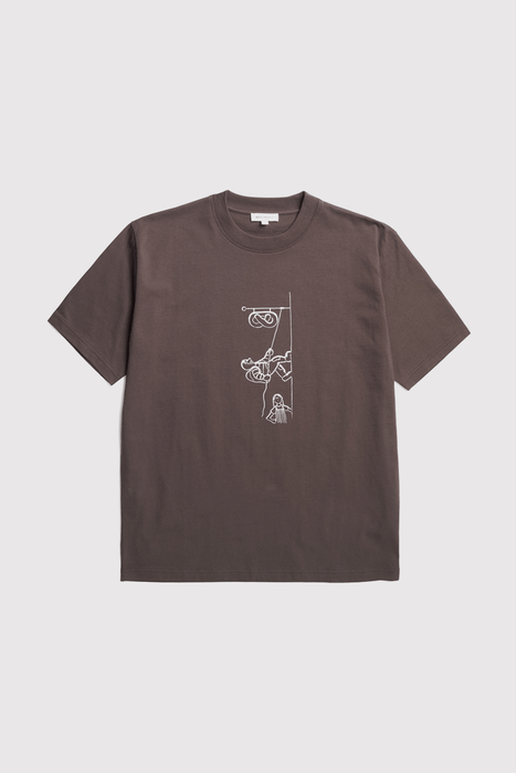 Norse x Daniel Frost Baker Ascent T-Shirt - Seal Brown