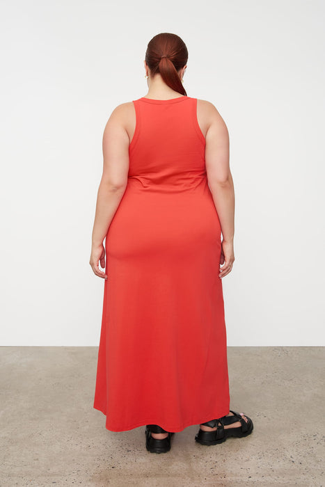 Racerback Dress - Neon Red