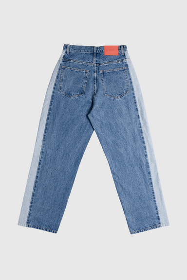 Super Loose - Blue Jeans with Side Panel