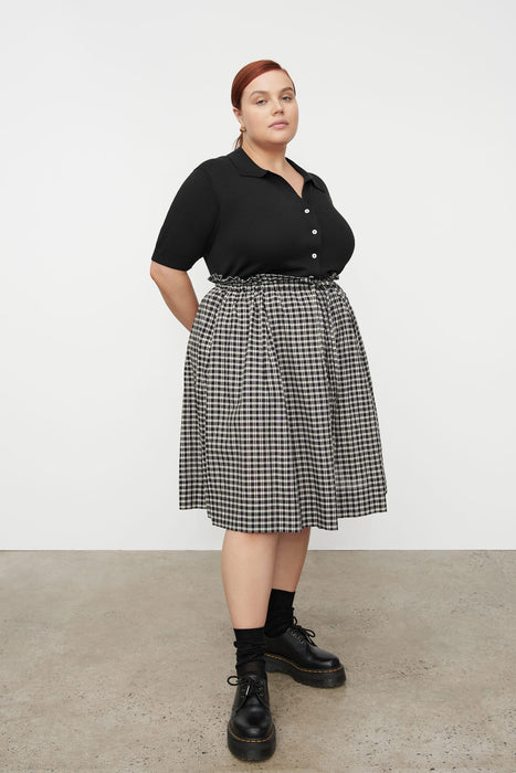 Stevie Skirt - Monochrome Check