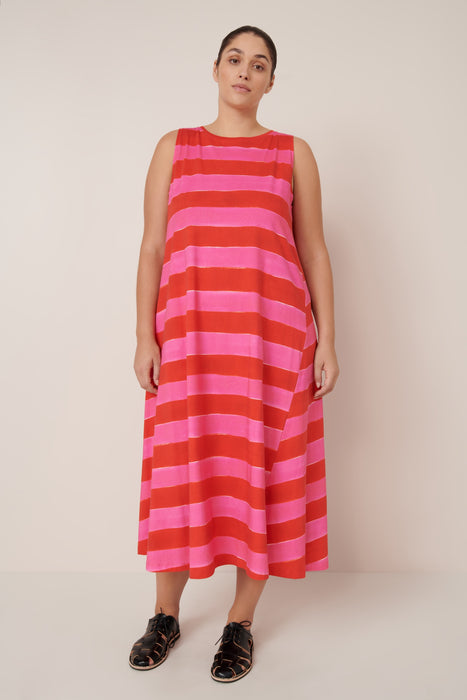 Tank Swing Dress - Painted Stripe