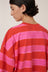 Oversized Boxy Tee - Painted Stripe