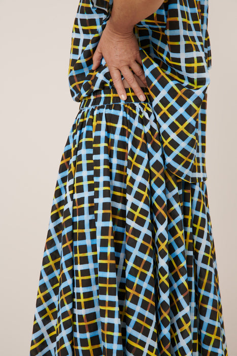 Motion Skirt - Neon Tartan
