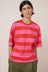 Oversized Boxy Tee - Painted Stripe