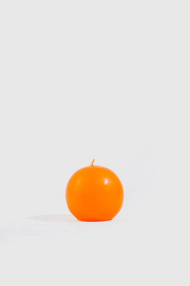 90x85mm Large Ball Candle - Orange