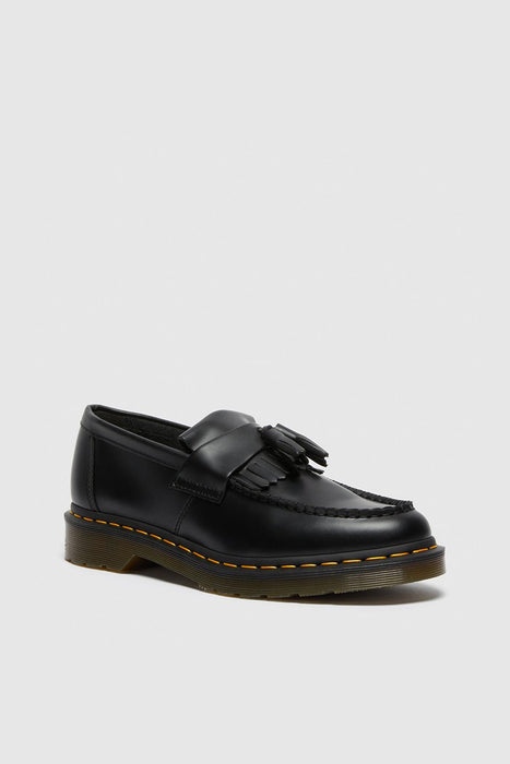 Adrian Tassel Leather Loafers - Black Smooth