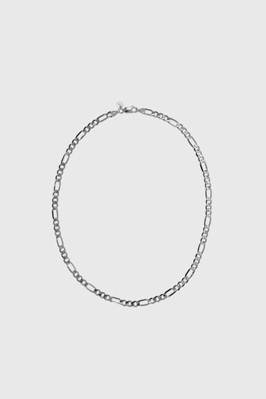 Figaro Wide Chain Necklace - Sterling Silver